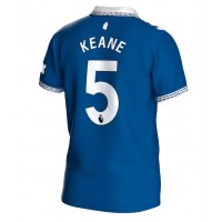 Camisa de Futebol Everton Michael Keane #5 Equipamento Principal 2023-24 Manga Curta